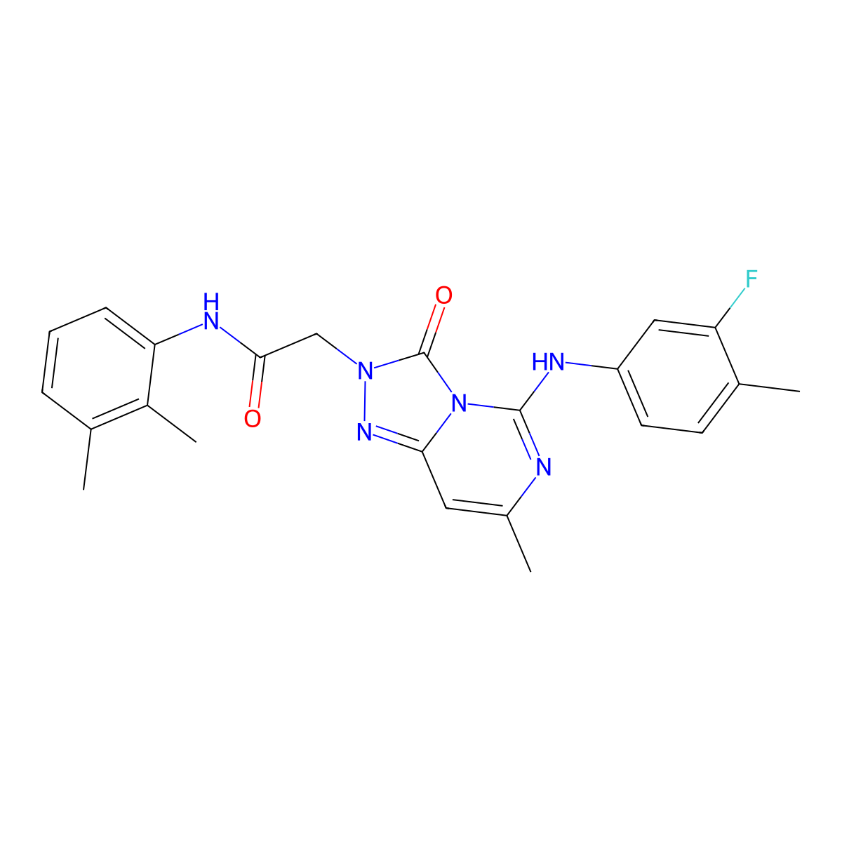 N-(2,3-dimethylphenyl)-2-{5-[(3-fluoro-4-methylphenyl)amino]-7-methyl-3-oxo-2H,3H-[1,2,4]triazolo[4,3-c]pyrimidin-2-yl}acetamide molecular structure, CAS 1251626-82-0