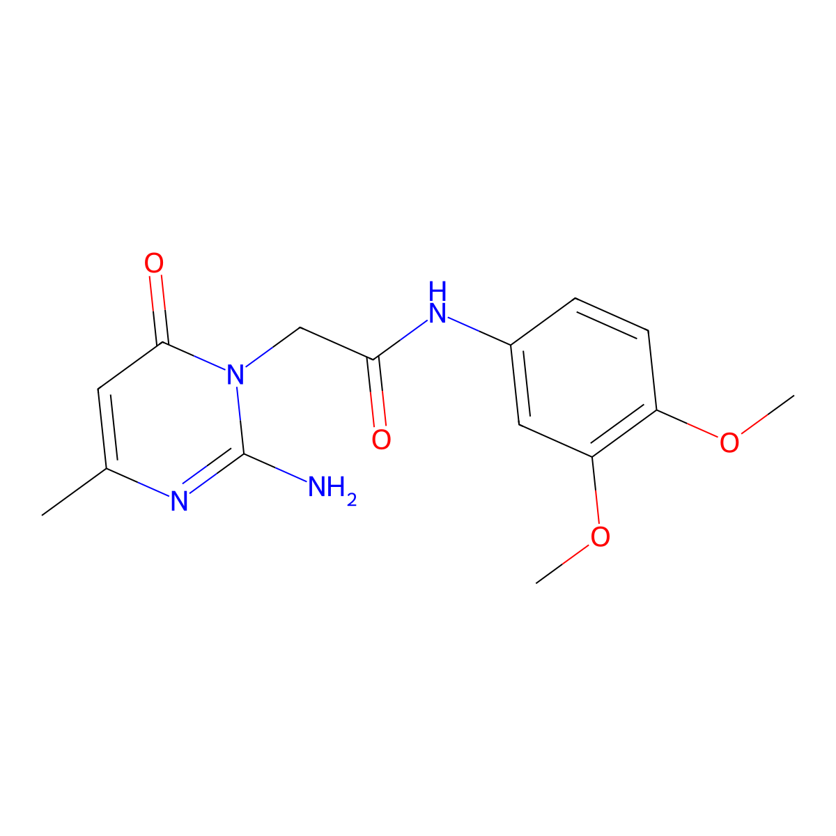 2-(2-amino-4-methyl-6-oxopyrimidin-1(6H)-yl)-N-(3,4-dimethoxyphenyl)acetamide molecular structure, CAS 1251626-96-6