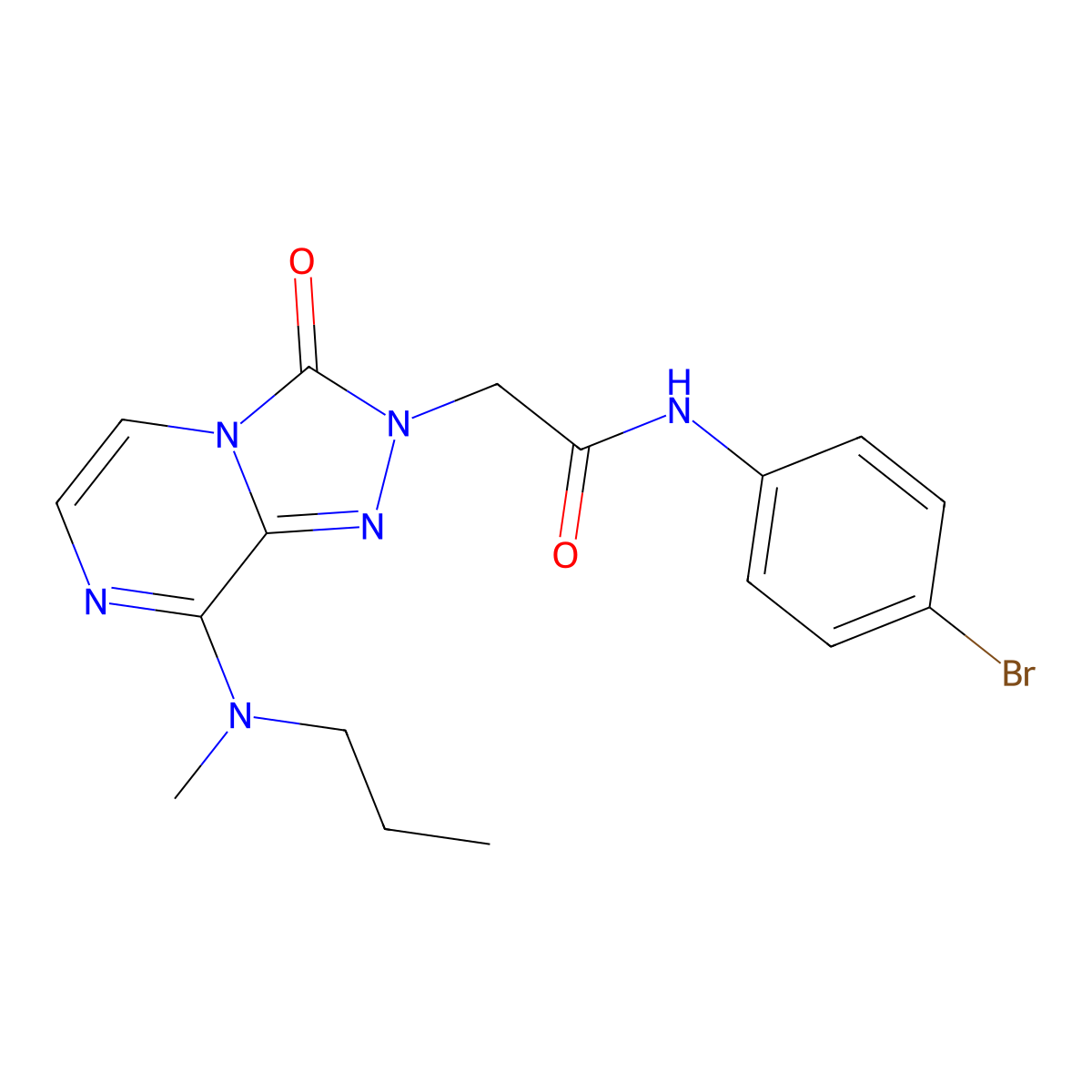 N-(4-bromophenyl)-2-[8-[methyl(propyl)amino]-3-oxo[1,2,4]triazolo[4,3-a]pyrazin-2(3H)-yl]acetamide molecular structure, CAS 1251627-14-1