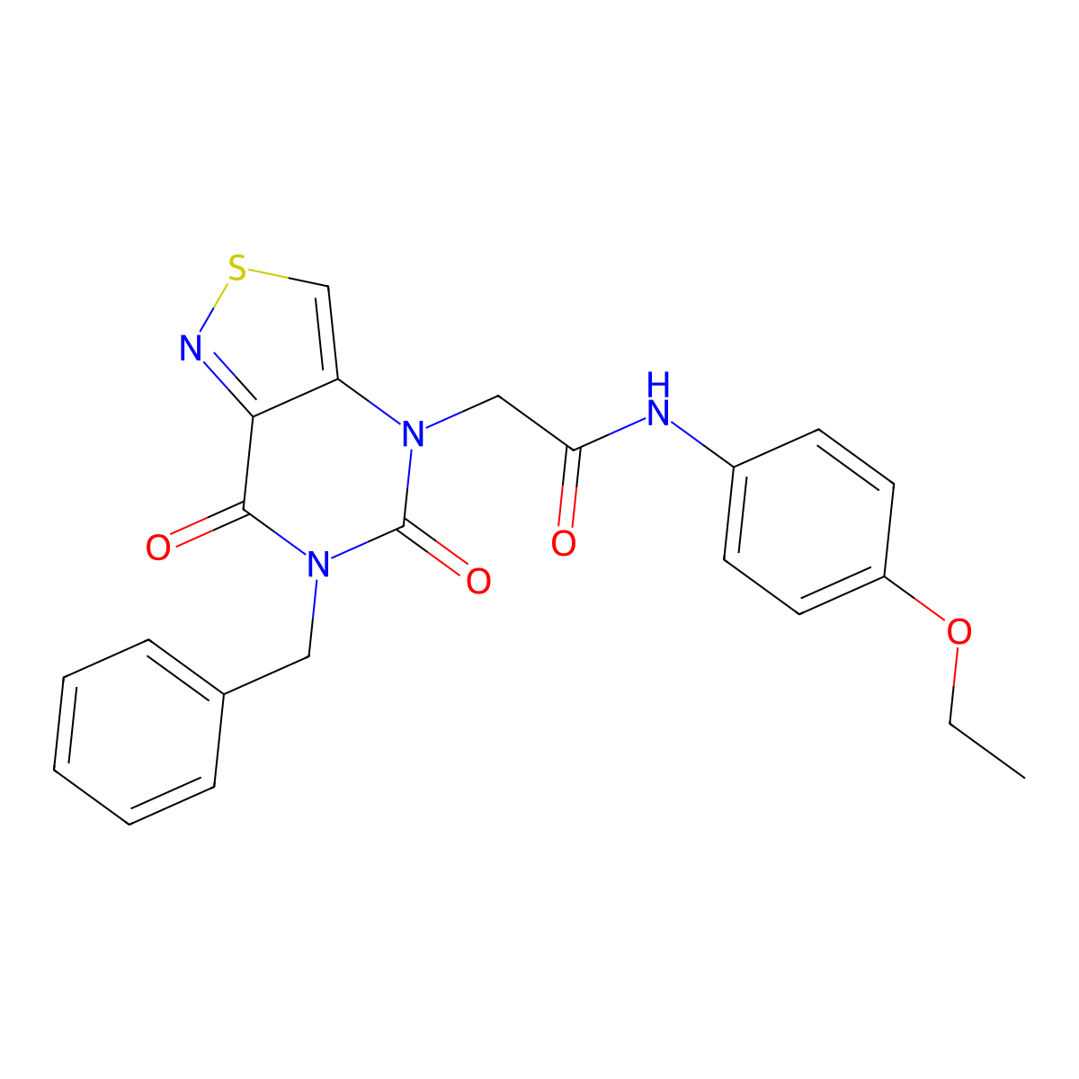 2-(6-benzyl-5,7-dioxo-6,7-dihydroisothiazolo[4,3-d]pyrimidin-4(5H)-yl)-N-(4-ethoxyphenyl)acetamide molecular structure, CAS 1251627-27-6