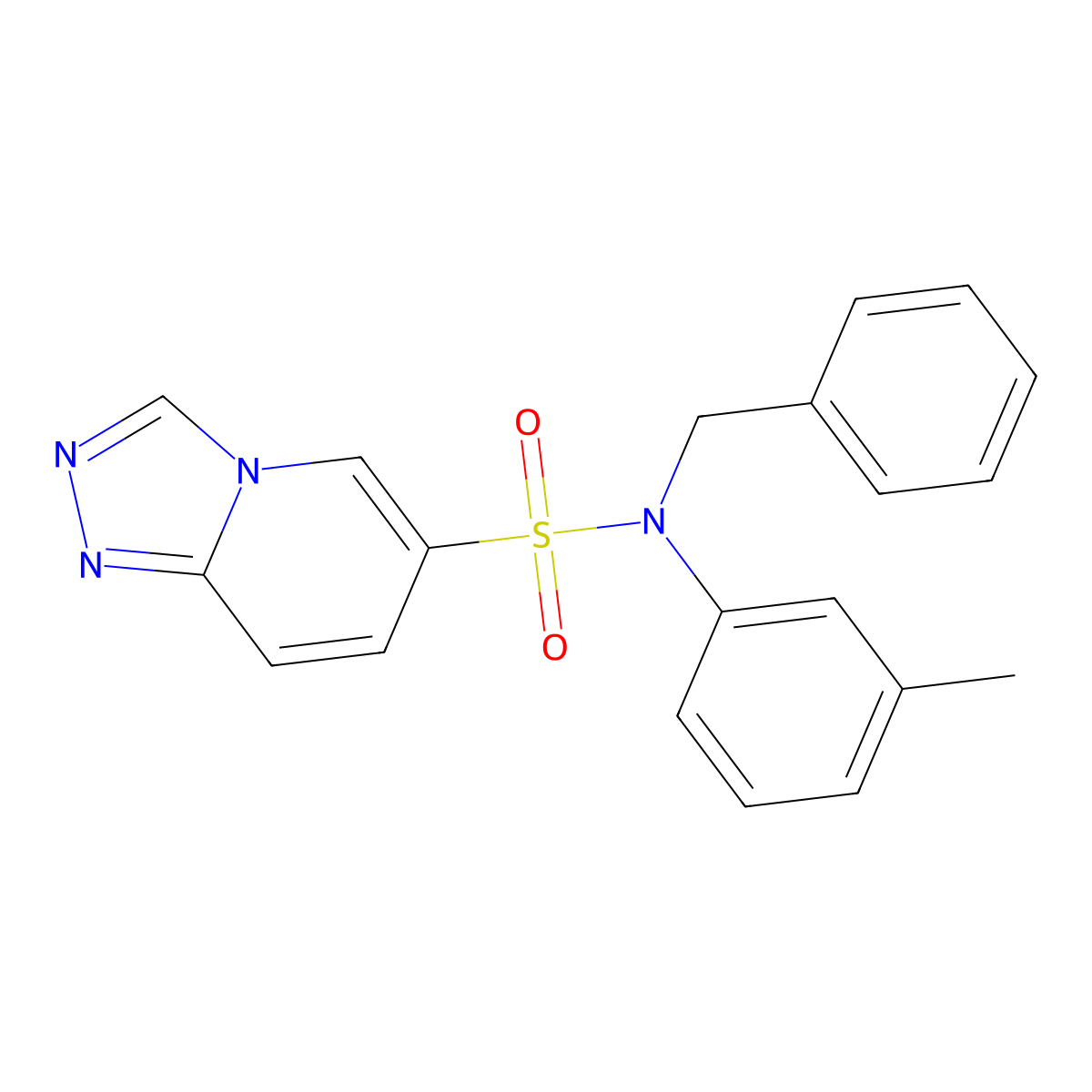N-benzyl-N-(3-methylphenyl)-[1,2,4]triazolo[4,3-a]pyridine-6-sulfonamide molecular structure, CAS 1251627-87-8