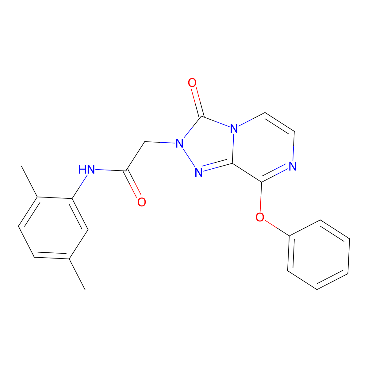 N-(2,5-dimethylphenyl)-2-(3-oxo-8-phenoxy-[1,2,4]triazolo[4,3-a]pyrazin-2(3H)-yl)acetamide molecular structure, CAS 1251628-44-0