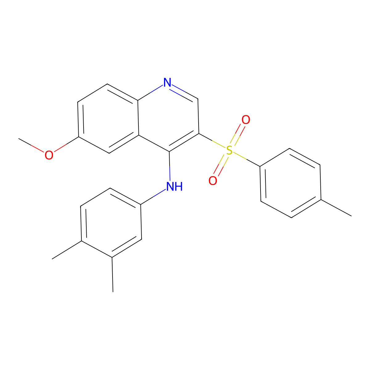 N-(3,4-dimethylphenyl)-6-methoxy-3-tosylquinolin-4-amine molecular structure, CAS 1251628-56-4