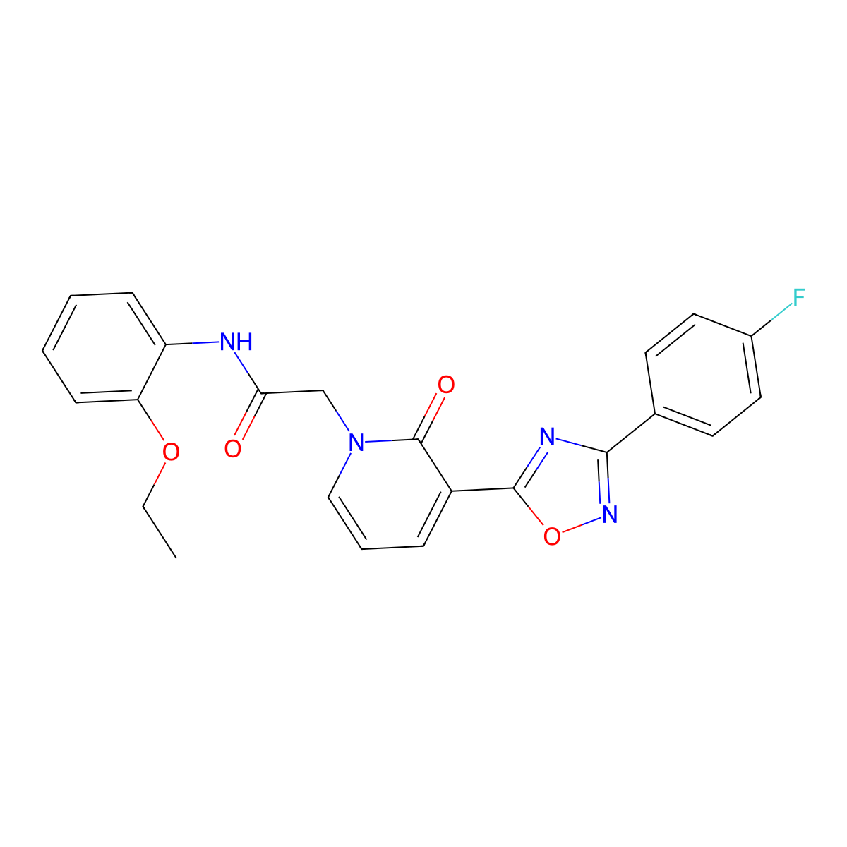 N-(2-ethoxyphenyl)-2-(3-(3-(4-fluorophenyl)-1,2,4-oxadiazol-5-yl)-2-oxopyridin-1(2H)-yl)acetamide molecular structure, CAS 1251628-58-6