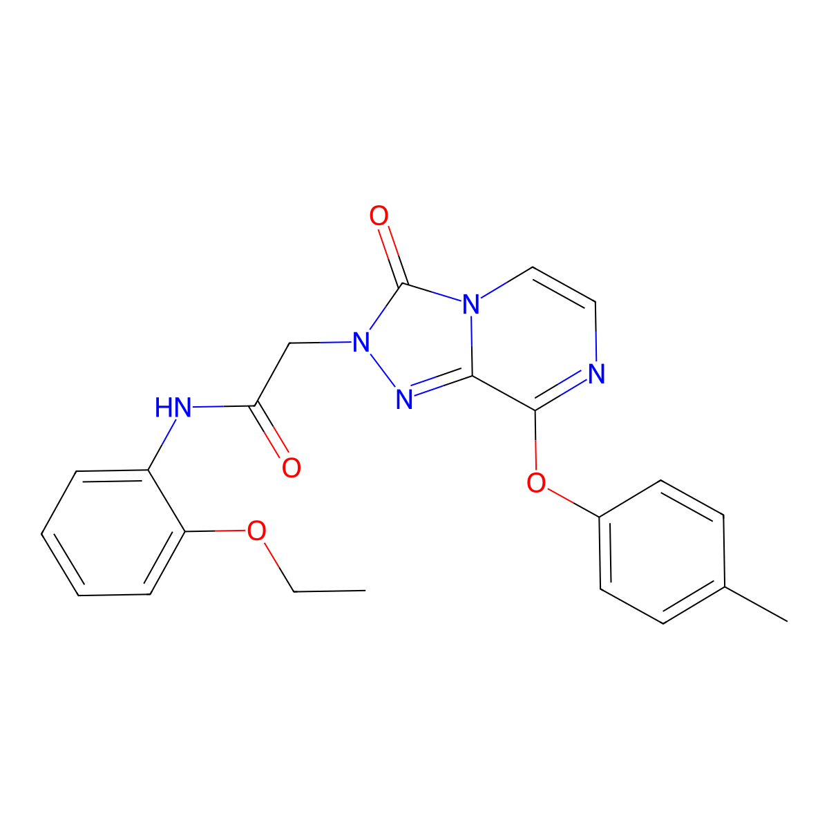 N-(2-ethoxyphenyl)-2-(3-oxo-8-(p-tolyloxy)-[1,2,4]triazolo[4,3-a]pyrazin-2(3H)-yl)acetamide molecular structure, CAS 1251628-75-7