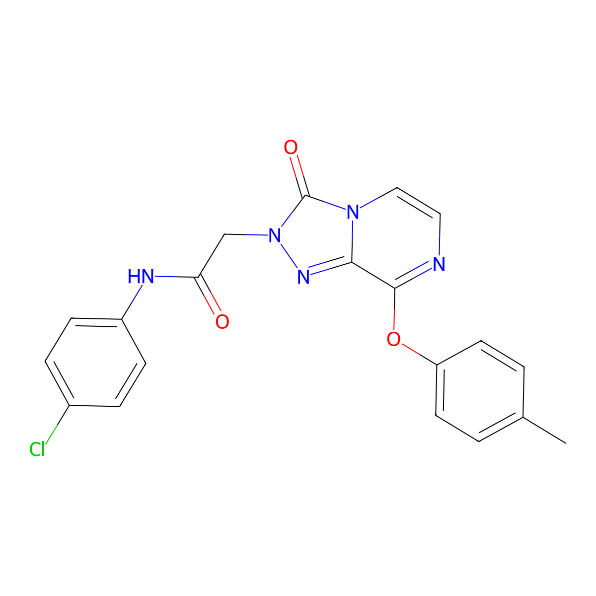 N-(4-chlorophenyl)-2-(3-oxo-8-(p-tolyloxy)-[1,2,4]triazolo[4,3-a]pyrazin-2(3H)-yl)acetamide molecular structure, CAS 1251628-85-9