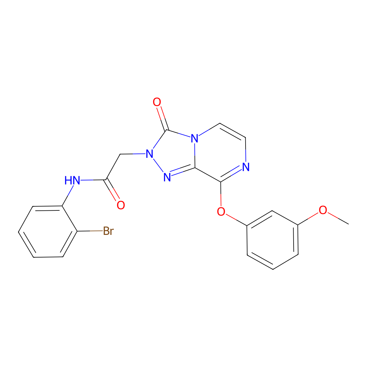 N-(2-bromophenyl)-2-(8-(3-methoxyphenoxy)-3-oxo-[1,2,4]triazolo[4,3-a]pyrazin-2(3H)-yl)acetamide molecular structure, CAS 1251629-09-0