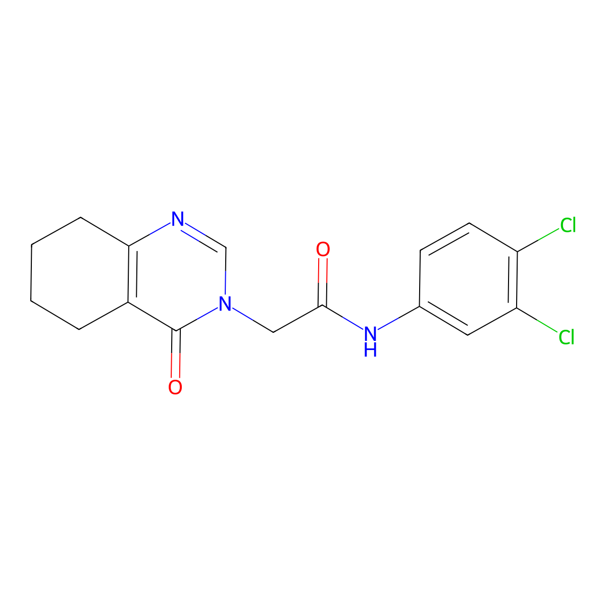 N-(3,4-dichlorophenyl)-2-(4-oxo-3,4,5,6,7,8-hexahydroquinazolin-3-yl)acetamide molecular structure, CAS 1251629-16-9
