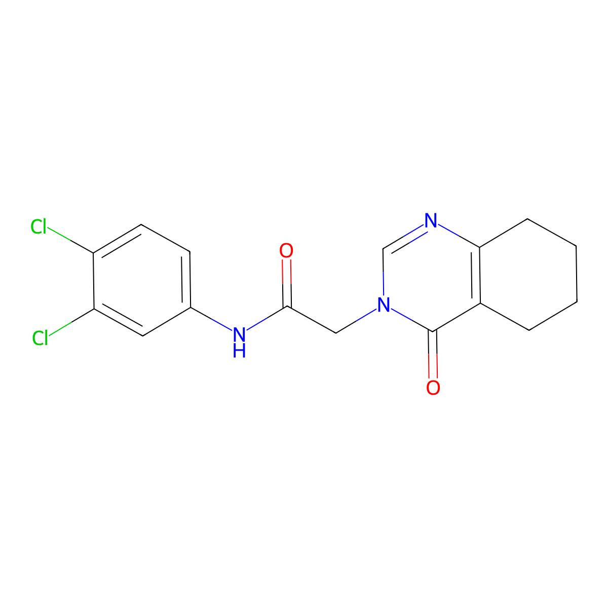 N-(3,4-dichlorophenyl)-2-(4-oxo-3,4,5,6,7,8-hexahydroquinazolin-3-yl)acetamide molecular structure, CAS 1251629-16-9