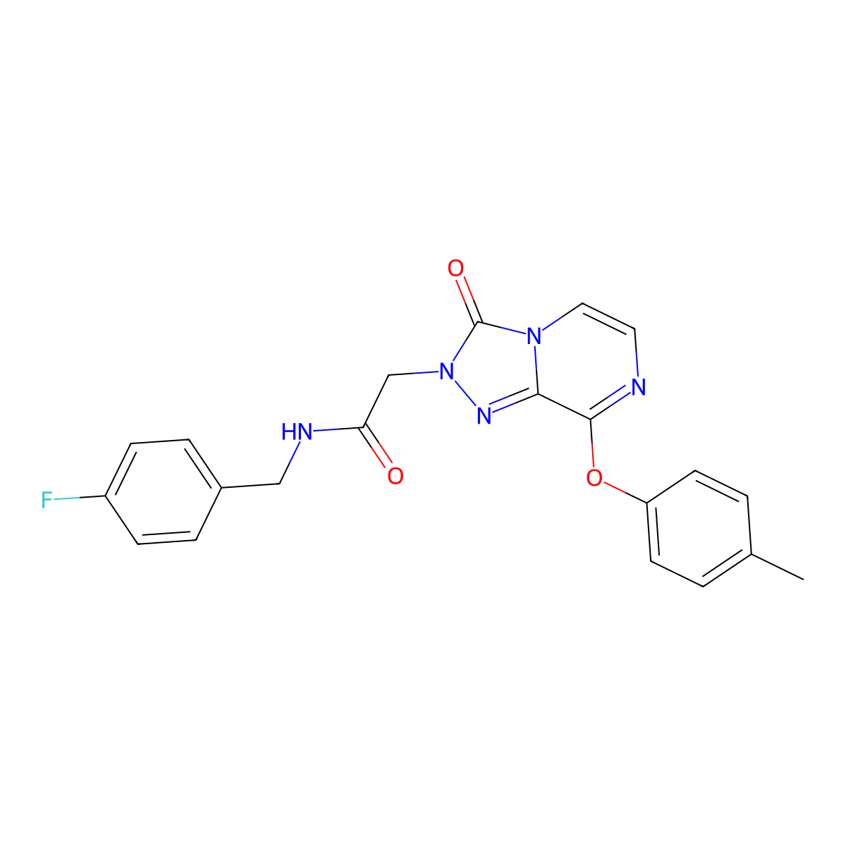 N-(4-fluorobenzyl)-2-(3-oxo-8-(p-tolyloxy)-[1,2,4]triazolo[4,3-a]pyrazin-2(3H)-yl)acetamide molecular structure, CAS 1251629-21-6