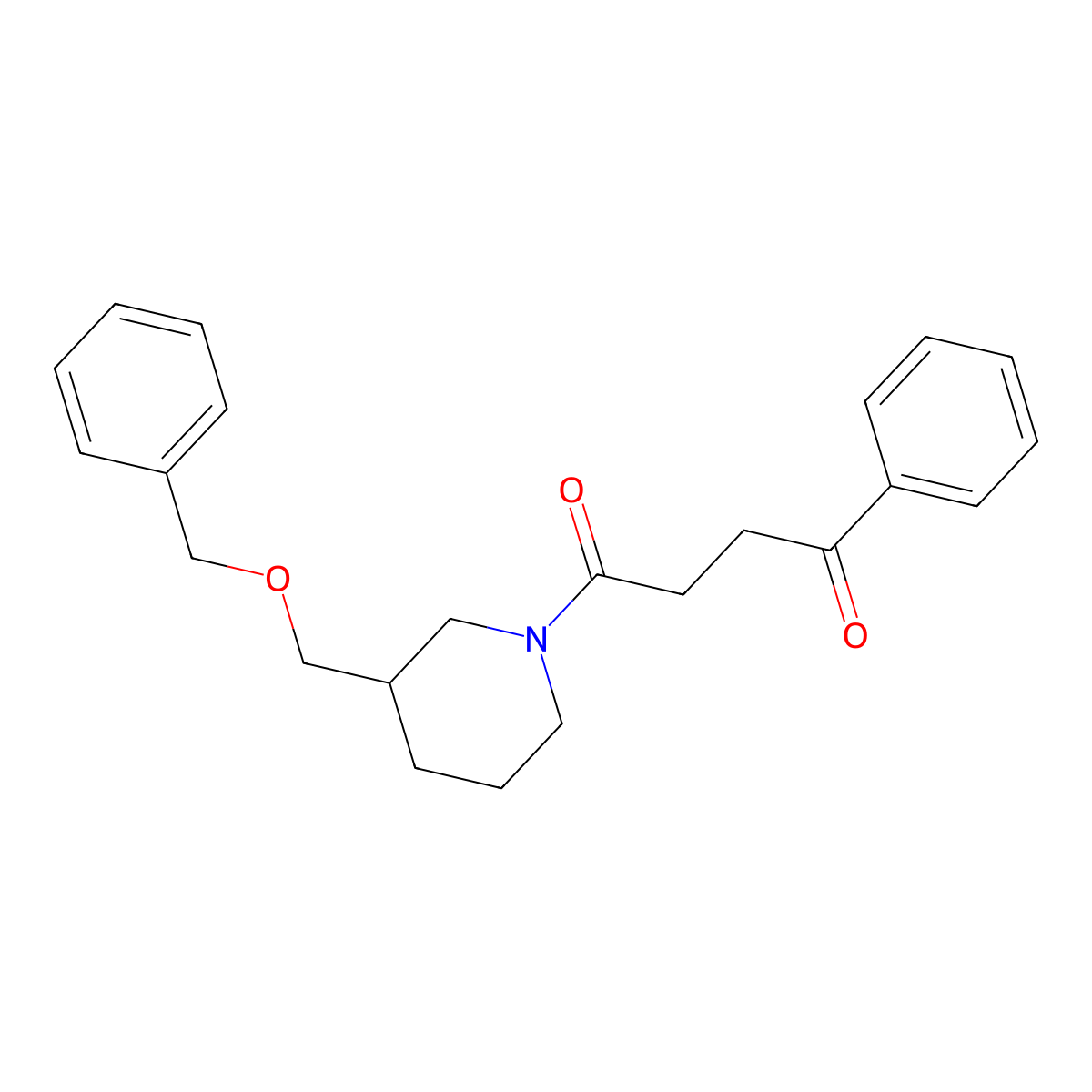 1-(3-((Benzyloxy)methyl)piperidin-1-yl)-4-phenylbutane-1,4-dione molecular structure, CAS 1251629-34-1