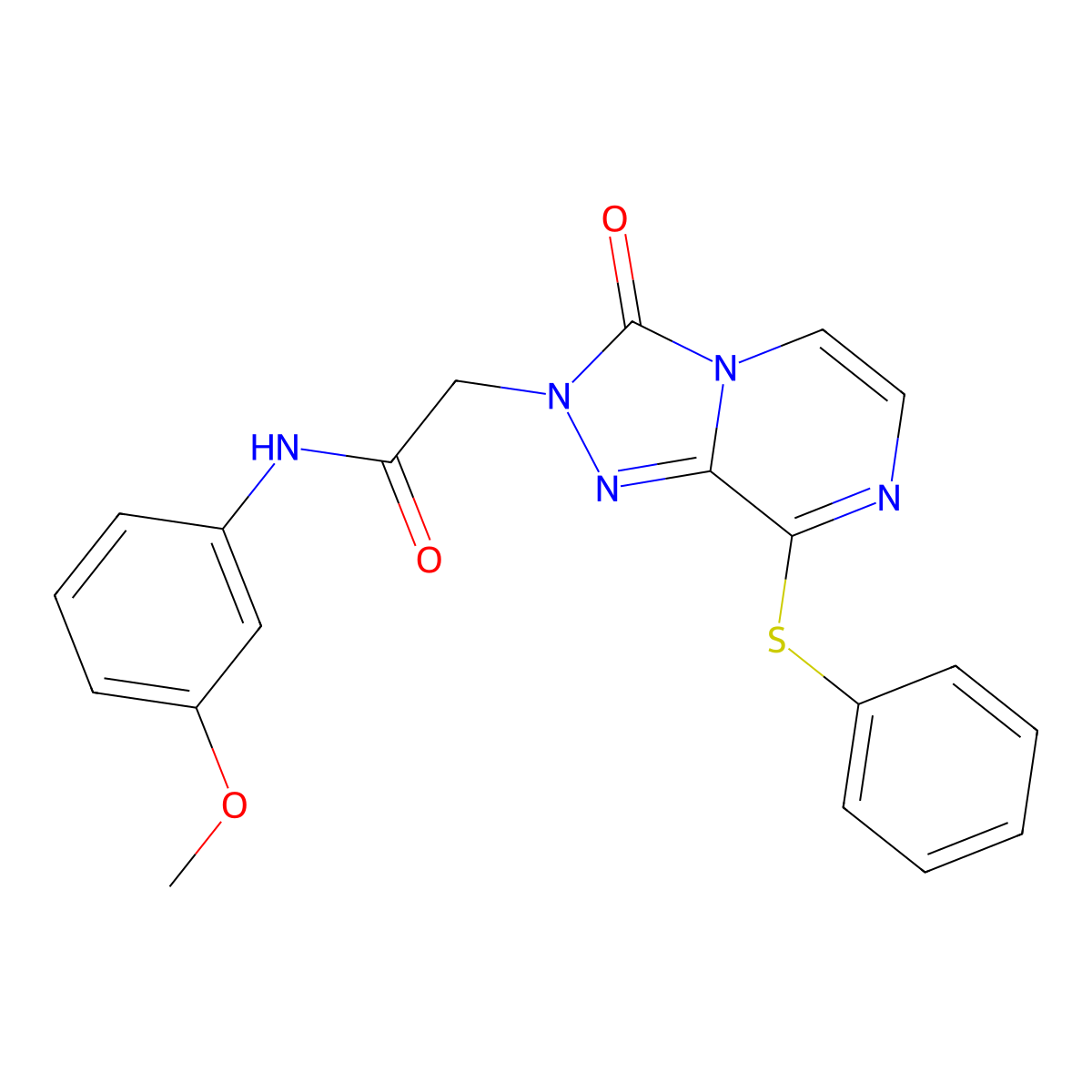 N-(3-methoxyphenyl)-2-[3-oxo-8-(phenylsulfanyl)-2H,3H-[1,2,4]triazolo[4,3-a]pyrazin-2-yl]acetamide molecular structure, CAS 1251629-49-8