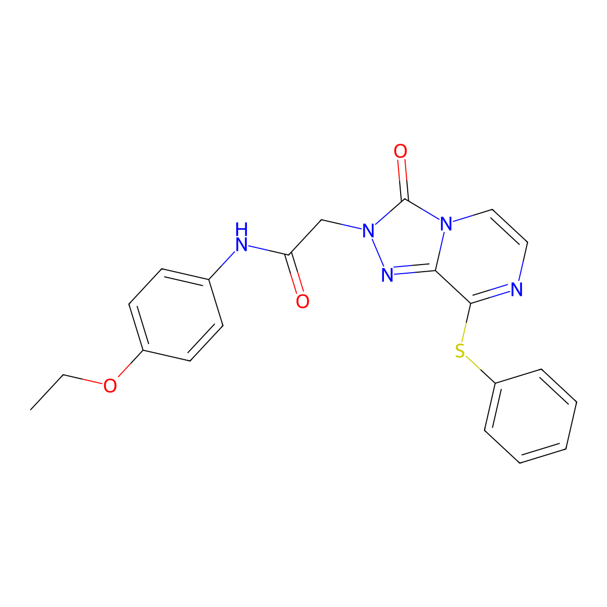 N-(4-ethoxyphenyl)-2-[3-oxo-8-(phenylsulfanyl)-2H,3H-[1,2,4]triazolo[4,3-a]pyrazin-2-yl]acetamide molecular structure, CAS 1251629-58-9