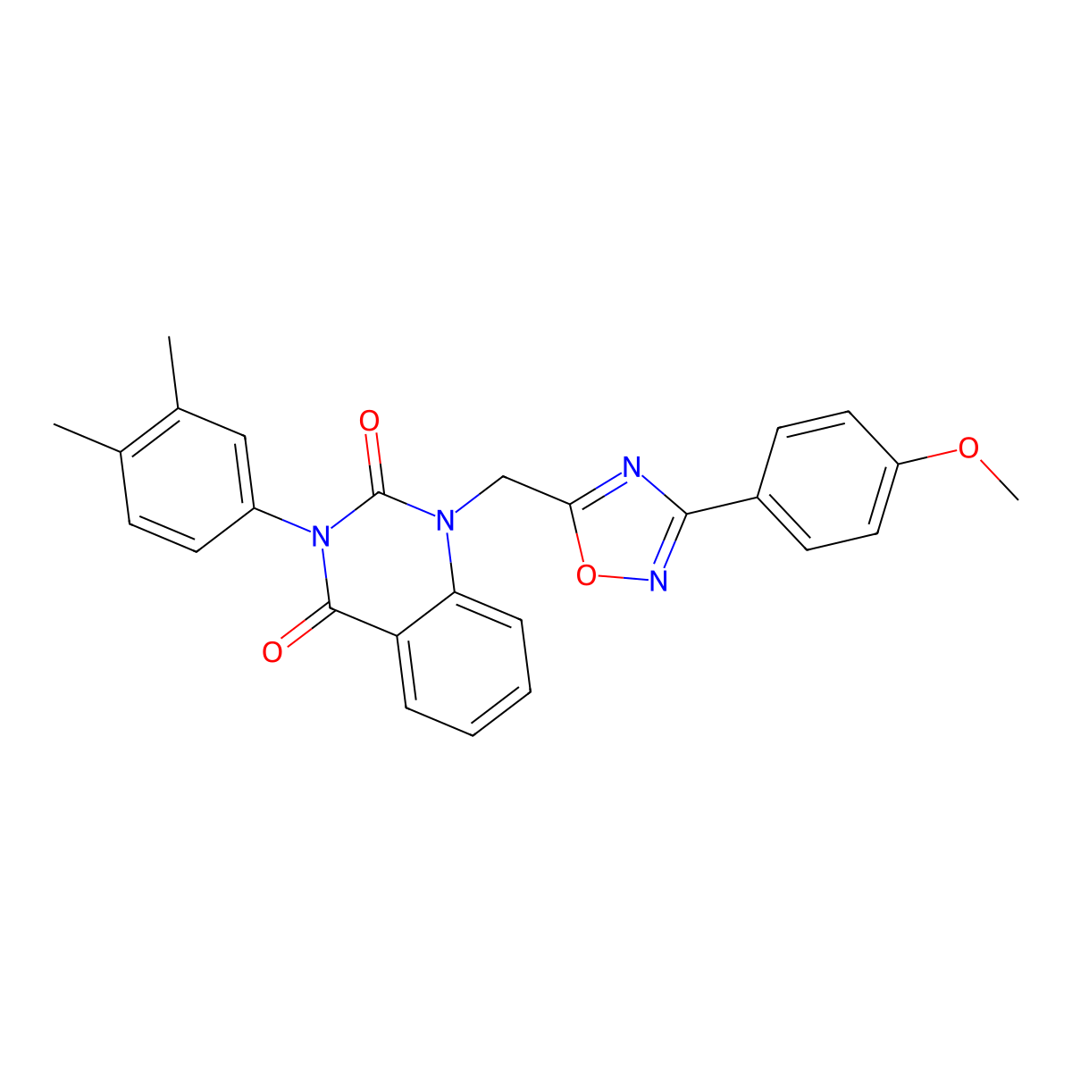 3-(3,4-Dimethylphenyl)-1-{[3-(4-methoxyphenyl)-1,2,4-oxadiazol-5-yl]methyl}-1,2,3,4-tetrahydroquinazoline-2,4-dione molecular structure, CAS 1251629-66-9
