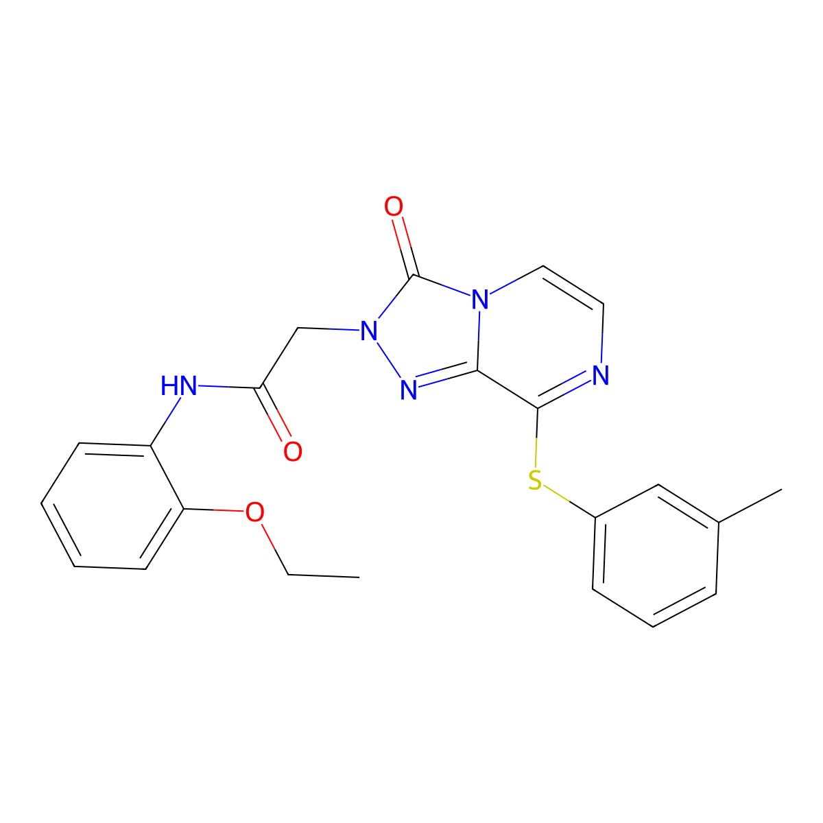 N-(2-ethoxyphenyl)-2-{8-[(3-methylphenyl)sulfanyl]-3-oxo-2H,3H-[1,2,4]triazolo[4,3-a]pyrazin-2-yl}acetamide molecular structure, CAS 1251629-69-2