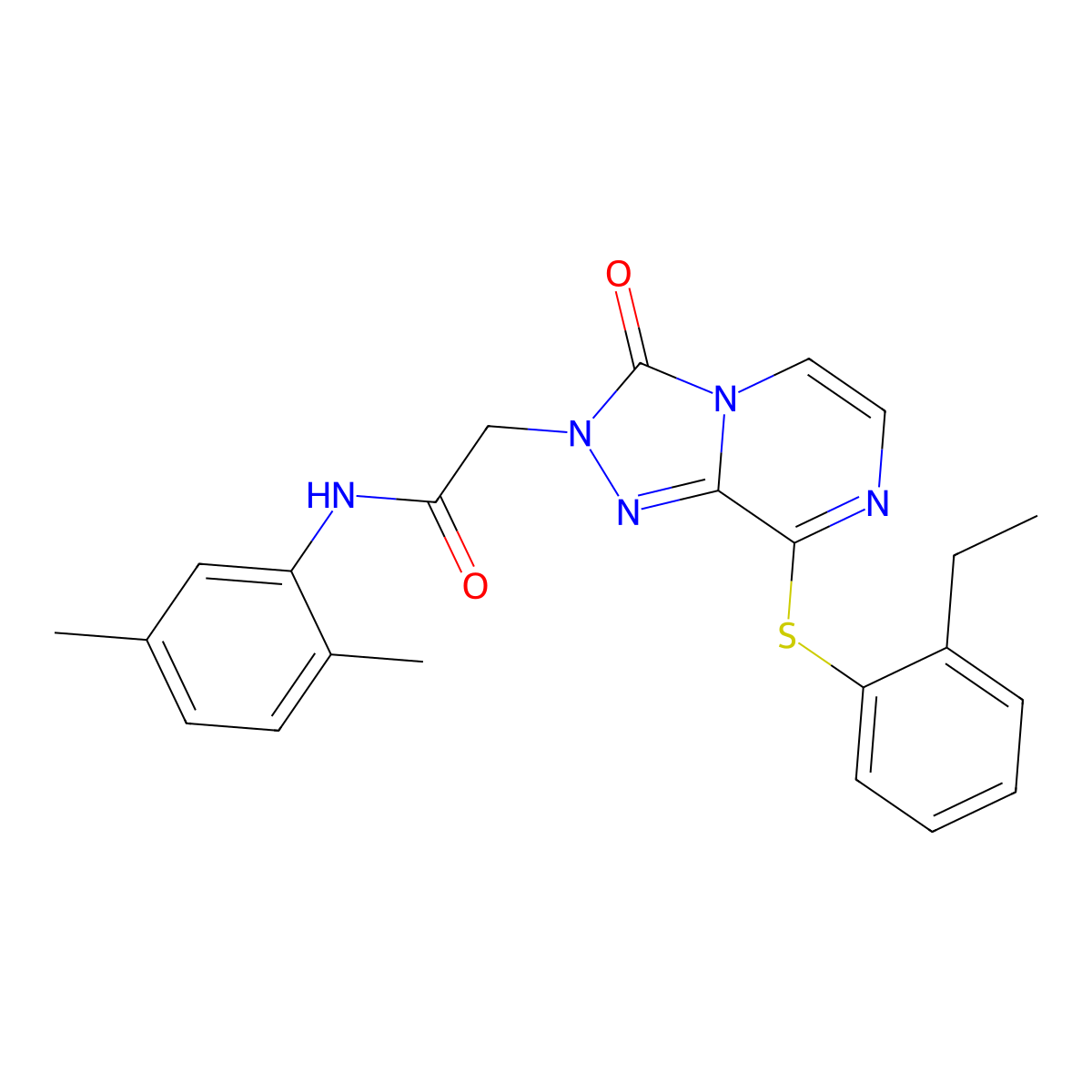 N-(2,5-dimethylphenyl)-2-{8-[(2-ethylphenyl)sulfanyl]-3-oxo-2H,3H-[1,2,4]triazolo[4,3-a]pyrazin-2-yl}acetamide molecular structure, CAS 1251629-92-1