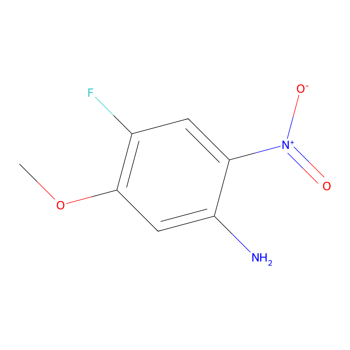 4-Fluoro-5-methoxy-2-nitroaniline molecular structure, CAS 125163-12-4