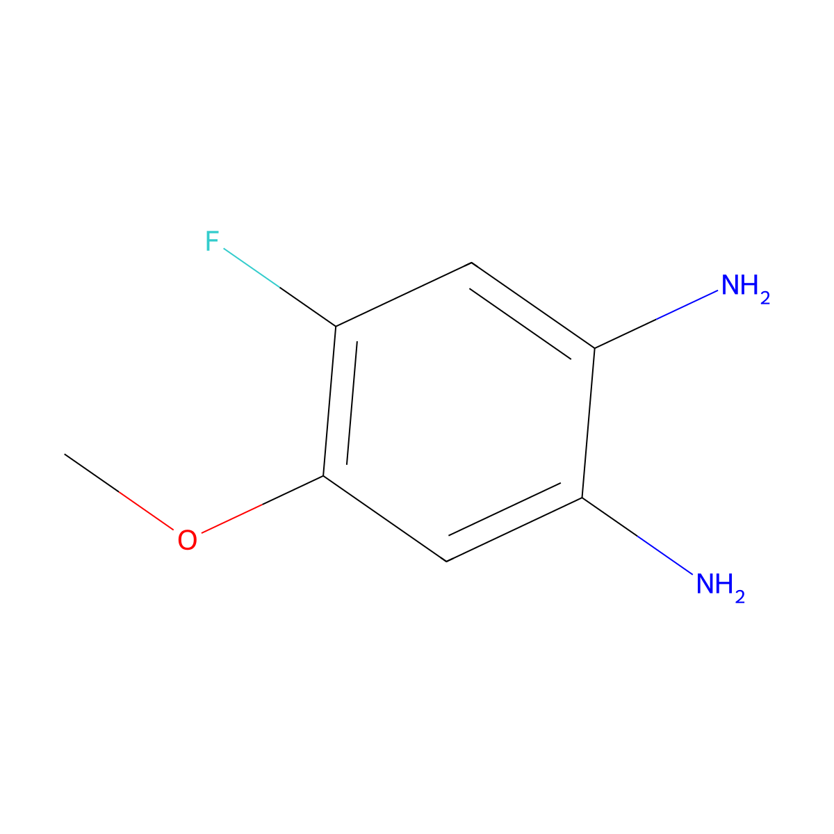 4-Fluoro-5-methoxybenzene-1,2-diamine molecular structure, CAS 125163-15-7