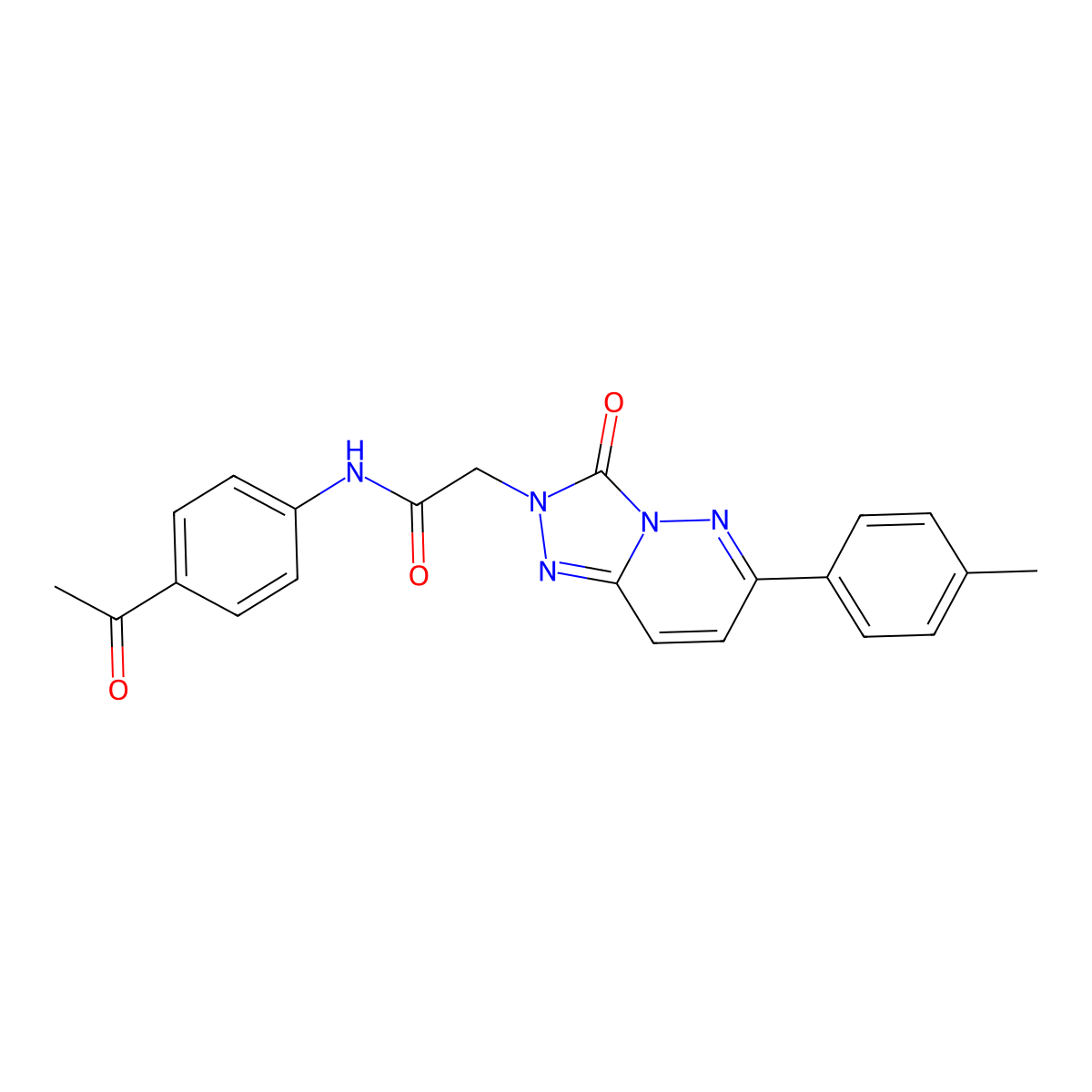 N-(4-acetylphenyl)-2-[6-(4-methylphenyl)-3-oxo-2H,3H-[1,2,4]triazolo[4,3-b]pyridazin-2-yl]acetamide molecular structure, CAS 1251630-38-2