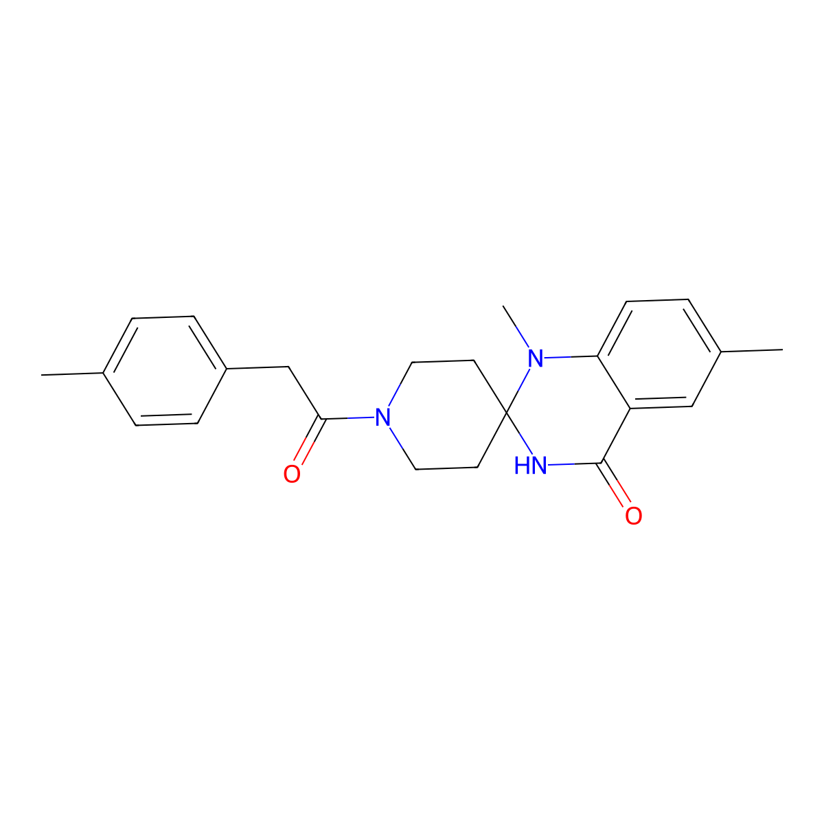 1',6'-dimethyl-1-[2-(4-methylphenyl)acetyl]-3',4'-dihydro-1'H-spiro[piperidine-4,2'-quinazoline]-4'-one molecular structure, CAS 1251630-56-4