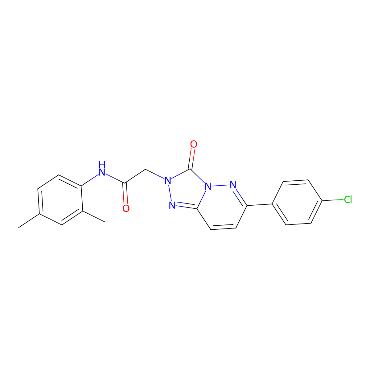2-(6-(4-chlorophenyl)-3-oxo-[1,2,4]triazolo[4,3-b]pyridazin-2(3H)-yl)-N-(2,4-dimethylphenyl)acetamide molecular structure, CAS 1251630-89-3