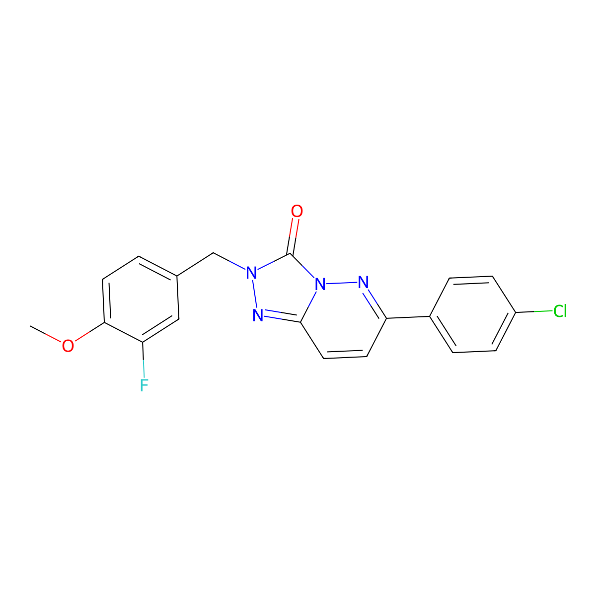 6-(4-chlorophenyl)-2-(3-fluoro-4-methoxybenzyl)-[1,2,4]triazolo[4,3-b]pyridazin-3(2H)-one molecular structure, CAS 1251631-47-6