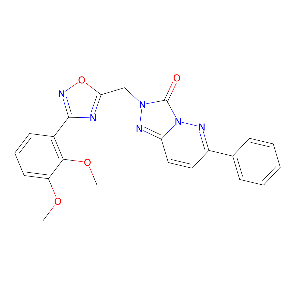 2-((3-(2,3-dimethoxyphenyl)-1,2,4-oxadiazol-5-yl)methyl)-6-phenyl-[1,2,4]triazolo[4,3-b]pyridazin-3(2H)-one molecular structure, CAS 1251631-55-6