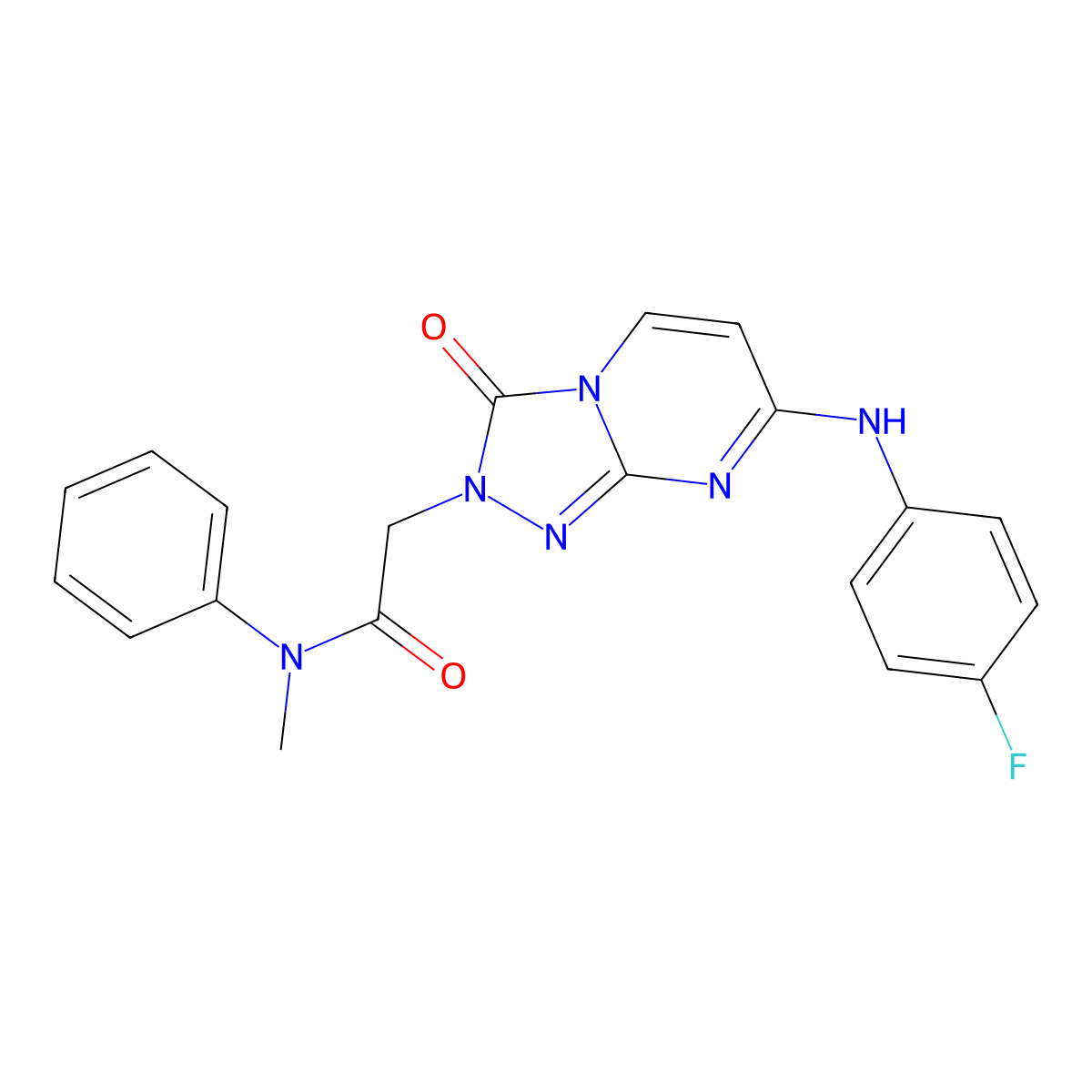 2-[7-(4-fluoroanilino)-3-oxo[1,2,4]triazolo[4,3-a]pyrimidin-2(3H)-yl]-N~1~-methyl-N~1~-phenylacetamide molecular structure, CAS 1251631-70-5