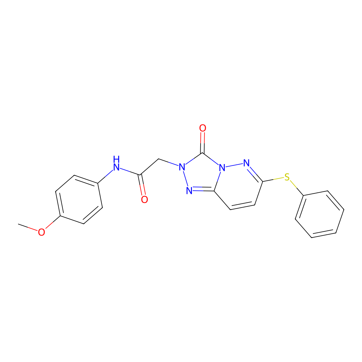 N-(4-methoxyphenyl)-2-[3-oxo-6-(phenylsulfanyl)-2H,3H-[1,2,4]triazolo[4,3-b]pyridazin-2-yl]acetamide molecular structure, CAS 1251632-23-1