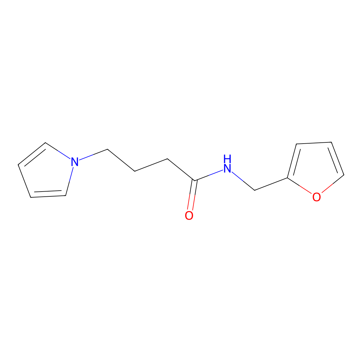N-(furan-2-ylmethyl)-4-(1H-pyrrol-1-yl)butanamide molecular structure, CAS 1251632-36-6