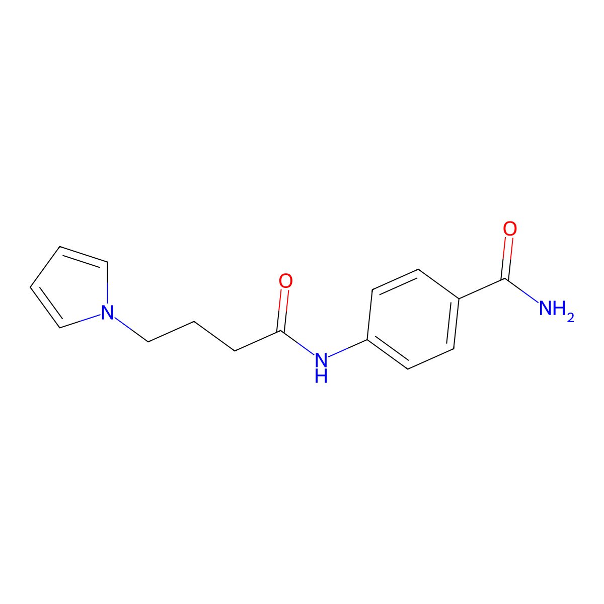 4-(4-(1H-pyrrol-1-yl)butanamido)benzamide molecular structure, CAS 1251632-41-3