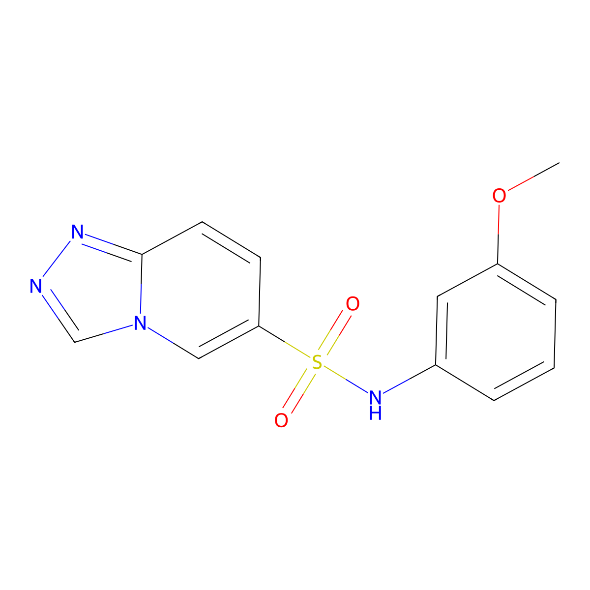 N-(3-methoxyphenyl)-[1,2,4]triazolo[4,3-a]pyridine-6-sulfonamide molecular structure, CAS 1251632-96-8