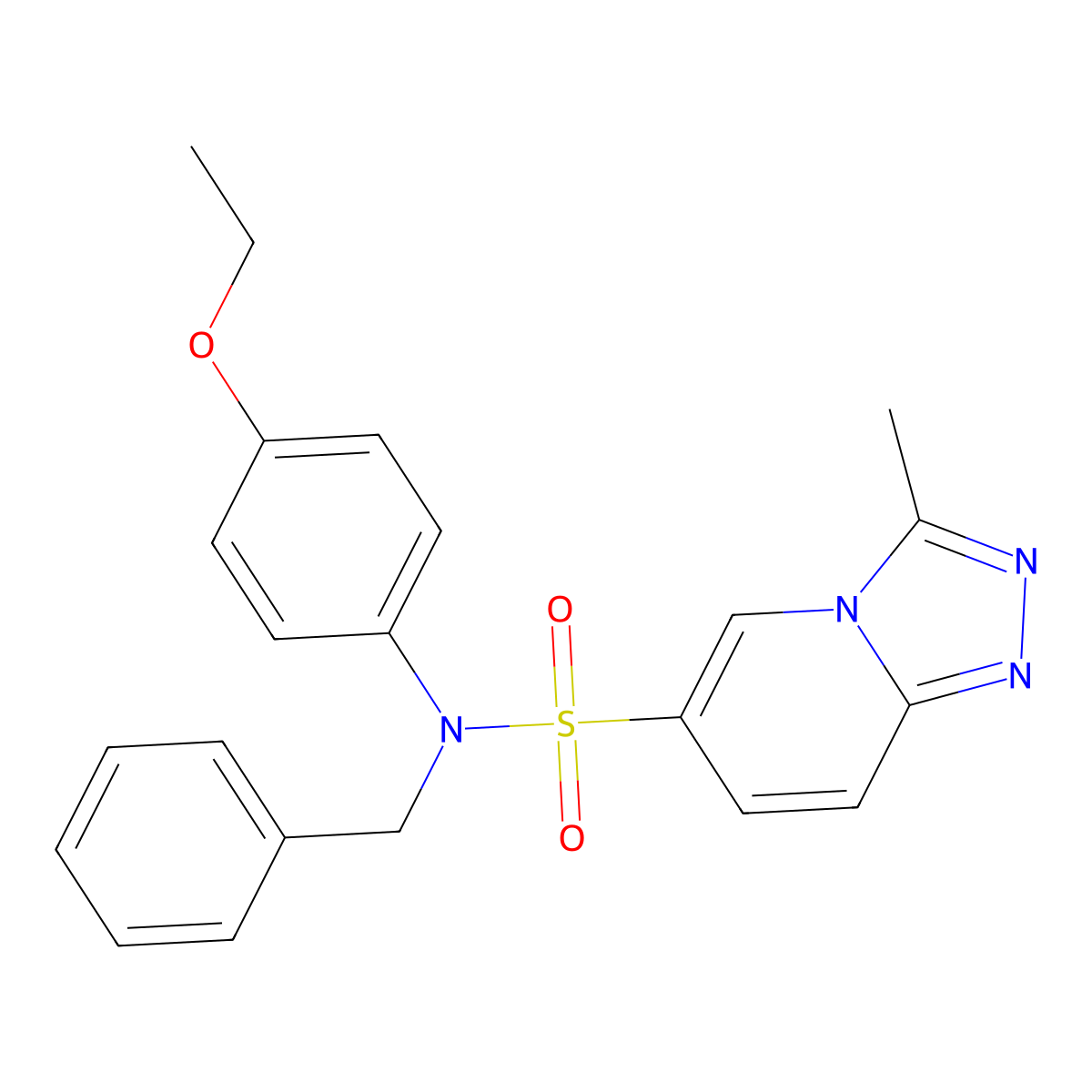 N-Benzyl-N-(4-ethoxyphenyl)-3-methyl-[1,2,4]triazolo[4,3-A]pyridine-6-sulfonamide molecular structure, CAS 1251633-10-9