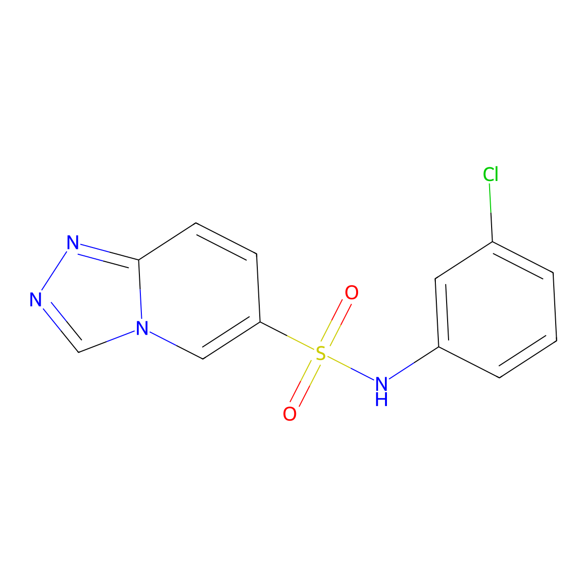 N-(3-chlorophenyl)[1,2,4]triazolo[4,3-a]pyridine-6-sulfonamide molecular structure, CAS 1251633-41-6