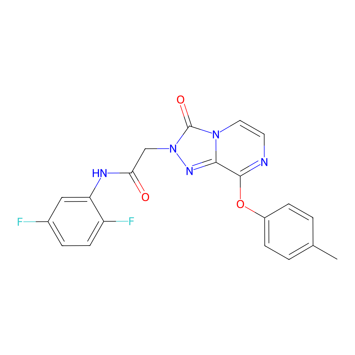 N-(2,5-difluorophenyl)-2-(3-oxo-8-(p-tolyloxy)-[1,2,4]triazolo[4,3-a]pyrazin-2(3H)-yl)acetamide molecular structure, CAS 1251633-69-8