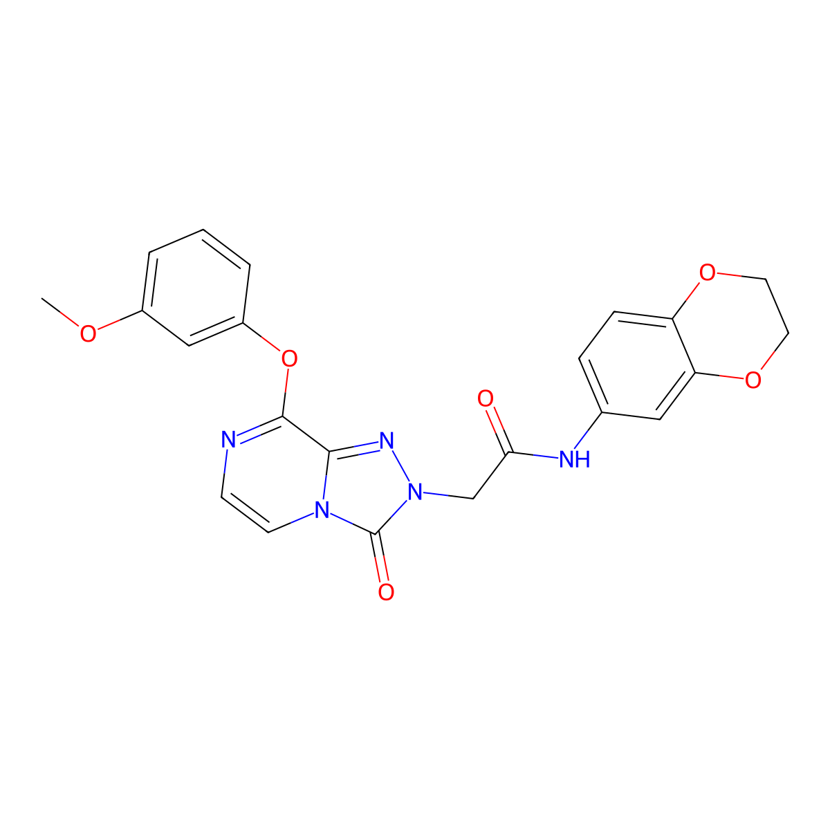 N-(2,3-dihydro-1,4-benzodioxin-6-yl)-2-[8-(3-methoxyphenoxy)-3-oxo-2H,3H-[1,2,4]triazolo[4,3-a]pyrazin-2-yl]acetamide molecular structure, CAS 1251633-75-6