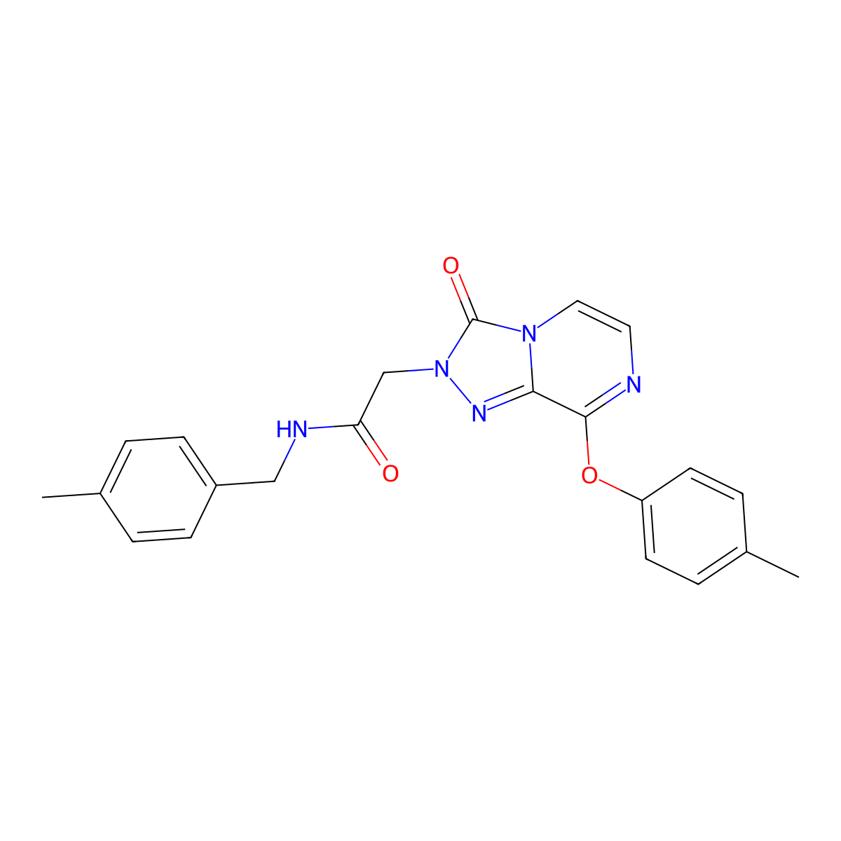 N-(4-methylbenzyl)-2-(3-oxo-8-(p-tolyloxy)-[1,2,4]triazolo[4,3-a]pyrazin-2(3H)-yl)acetamide molecular structure, CAS 1251633-81-4