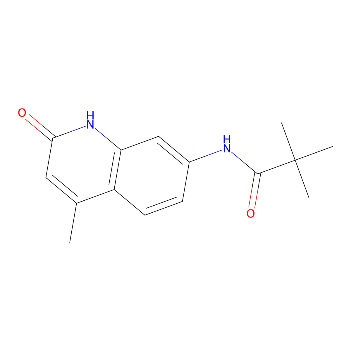 N-(4-methyl-2-oxo-1,2-dihydroquinolin-7-yl)pivalamide molecular structure, CAS 1251633-93-8
