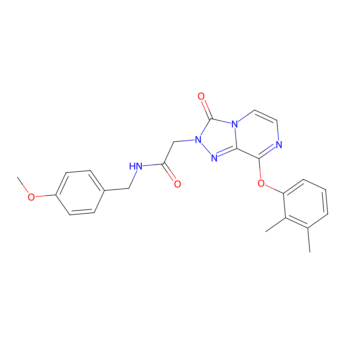 2-[8-(2,3-dimethylphenoxy)-3-oxo-2H,3H-[1,2,4]triazolo[4,3-a]pyrazin-2-yl]-N-[(4-methoxyphenyl)methyl]acetamide molecular structure, CAS 1251633-98-3
