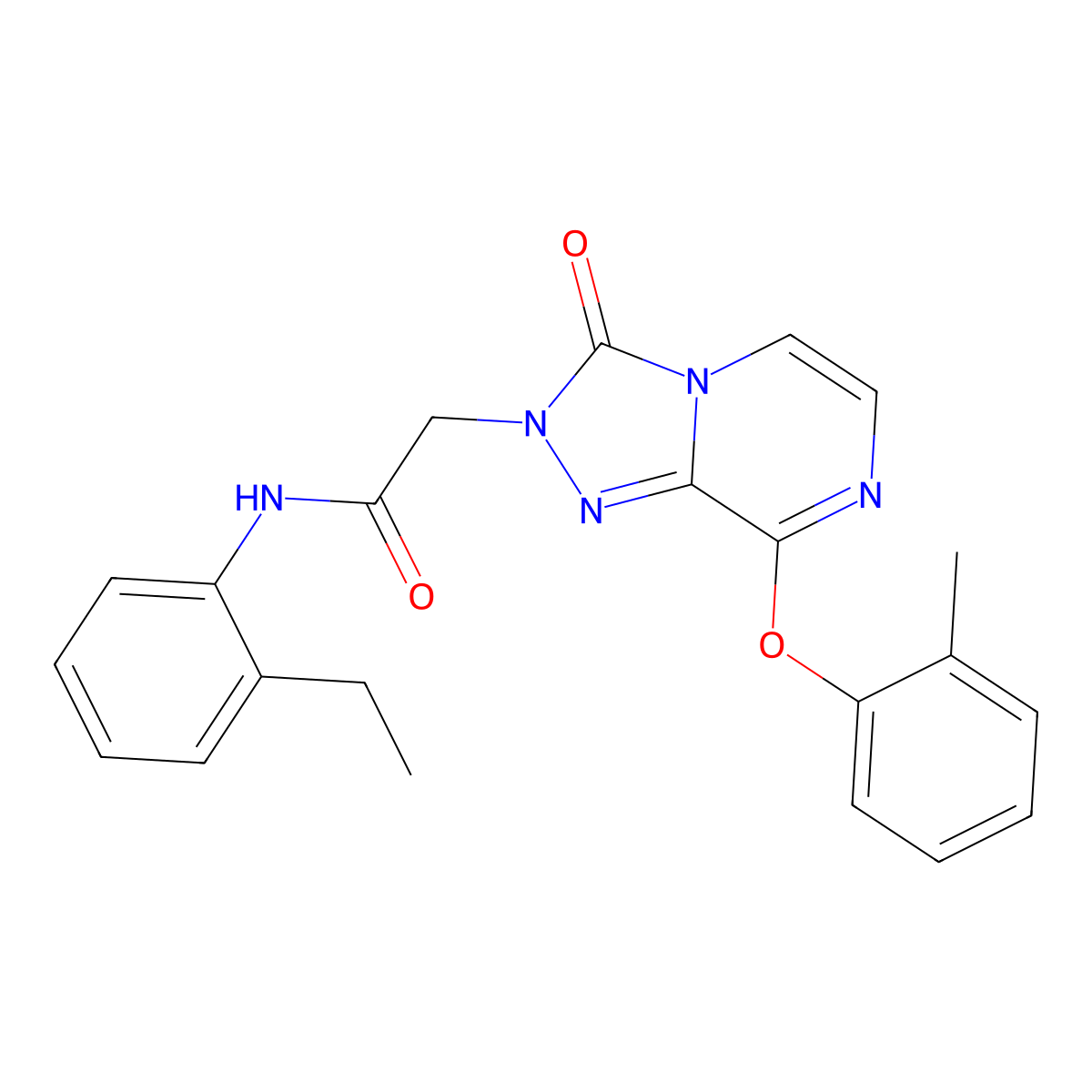 N-(2-ethylphenyl)-2-[8-(2-methylphenoxy)-3-oxo-2H,3H-[1,2,4]triazolo[4,3-a]pyrazin-2-yl]acetamide molecular structure, CAS 1251634-05-5