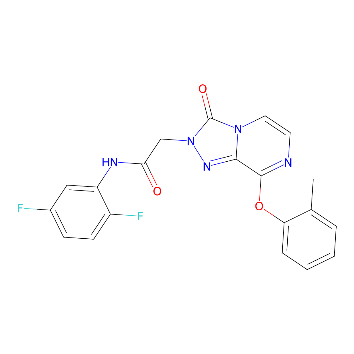 N-(2,5-difluorophenyl)-2-[8-(2-methylphenoxy)-3-oxo[1,2,4]triazolo[4,3-a]pyrazin-2(3H)-yl]acetamide molecular structure, CAS 1251634-16-8