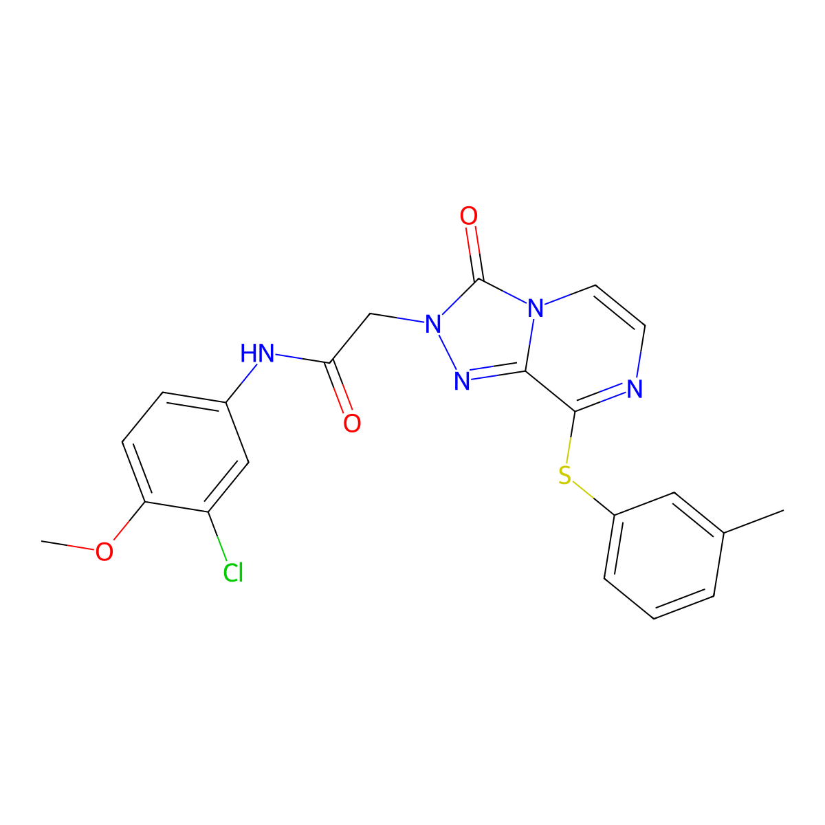 N-(3-chloro-4-methoxyphenyl)-2-(3-oxo-8-(m-tolylthio)-[1,2,4]triazolo[4,3-a]pyrazin-2(3H)-yl)acetamide molecular structure, CAS 1251634-56-6