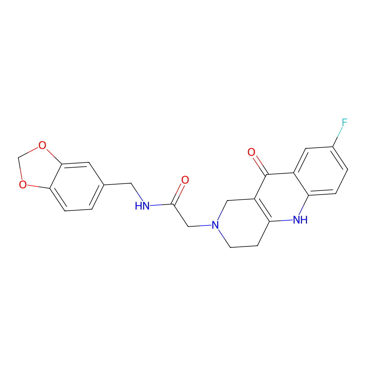 N-(benzo[d][1,3]dioxol-5-ylmethyl)-2-(8-fluoro-10-oxo-3,4-dihydrobenzo[b][1,6]naphthyridin-2(1H,5H,10H)-yl)acetamide molecular structure, CAS 1251634-61-3