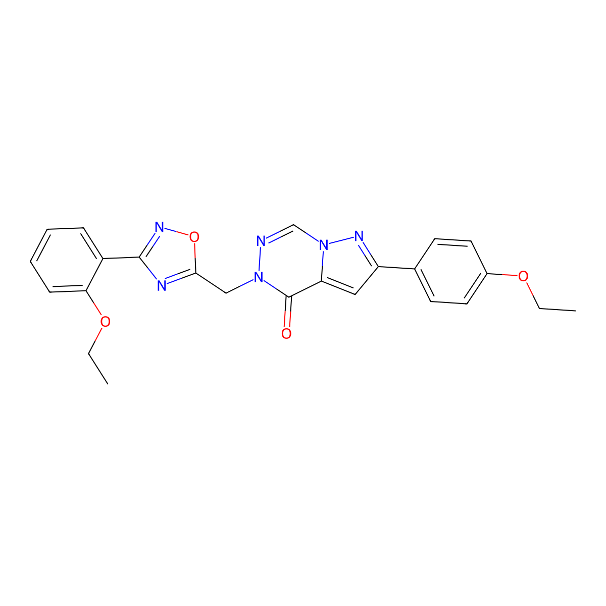 2-(4-ethoxyphenyl)-5-{[3-(2-ethoxyphenyl)-1,2,4-oxadiazol-5-yl]methyl}-4H,5H-pyrazolo[1,5-d][1,2,4]triazin-4-one molecular structure, CAS 1251634-77-1