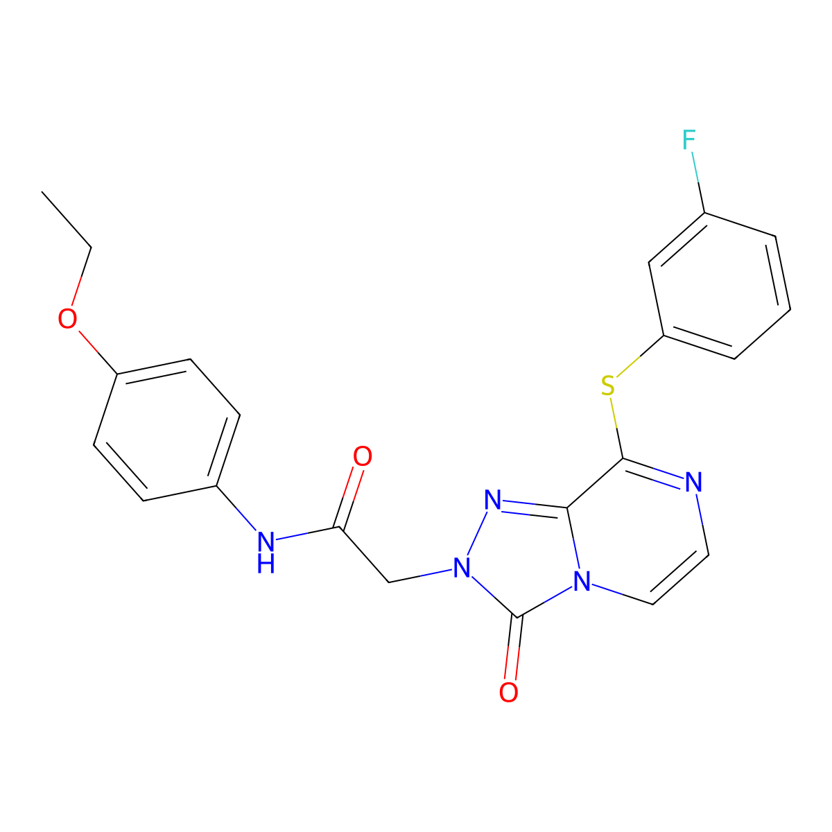 N-(4-ethoxyphenyl)-2-(8-((3-fluorophenyl)thio)-3-oxo-[1,2,4]triazolo[4,3-a]pyrazin-2(3H)-yl)acetamide molecular structure, CAS 1251634-84-0