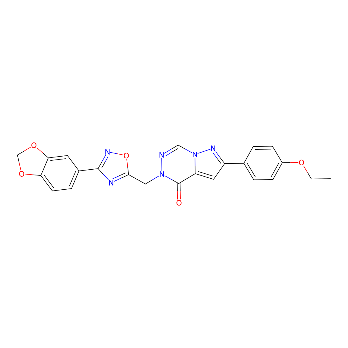 5-{[3-(2H-1,3-benzodioxol-5-yl)-1,2,4-oxadiazol-5-yl]methyl}-2-(4-ethoxyphenyl)-4H,5H-pyrazolo[1,5-d][1,2,4]triazin-4-one molecular structure, CAS 1251634-86-2
