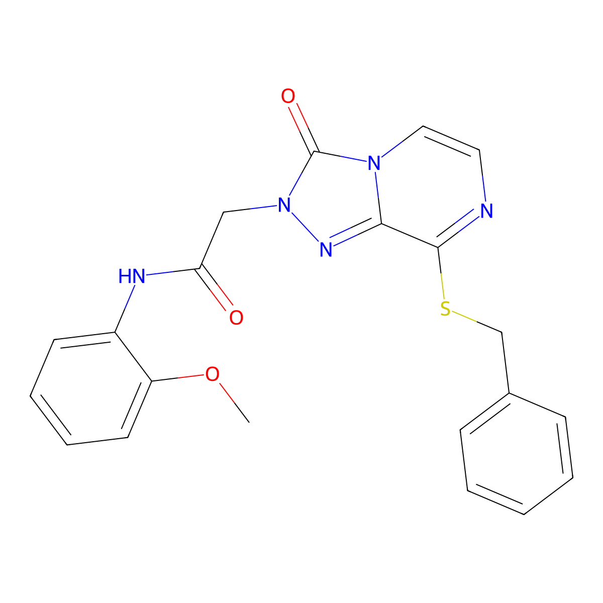 2-[8-(benzylsulfanyl)-3-oxo-2H,3H-[1,2,4]triazolo[4,3-a]pyrazin-2-yl]-N-(2-methoxyphenyl)acetamide molecular structure, CAS 1251635-05-8