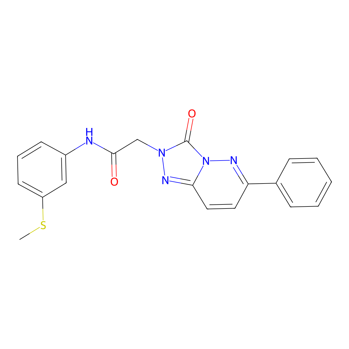 N-(3-(methylthio)phenyl)-2-(3-oxo-6-phenyl-[1,2,4]triazolo[4,3-b]pyridazin-2(3H)-yl)acetamide molecular structure, CAS 1251635-19-4