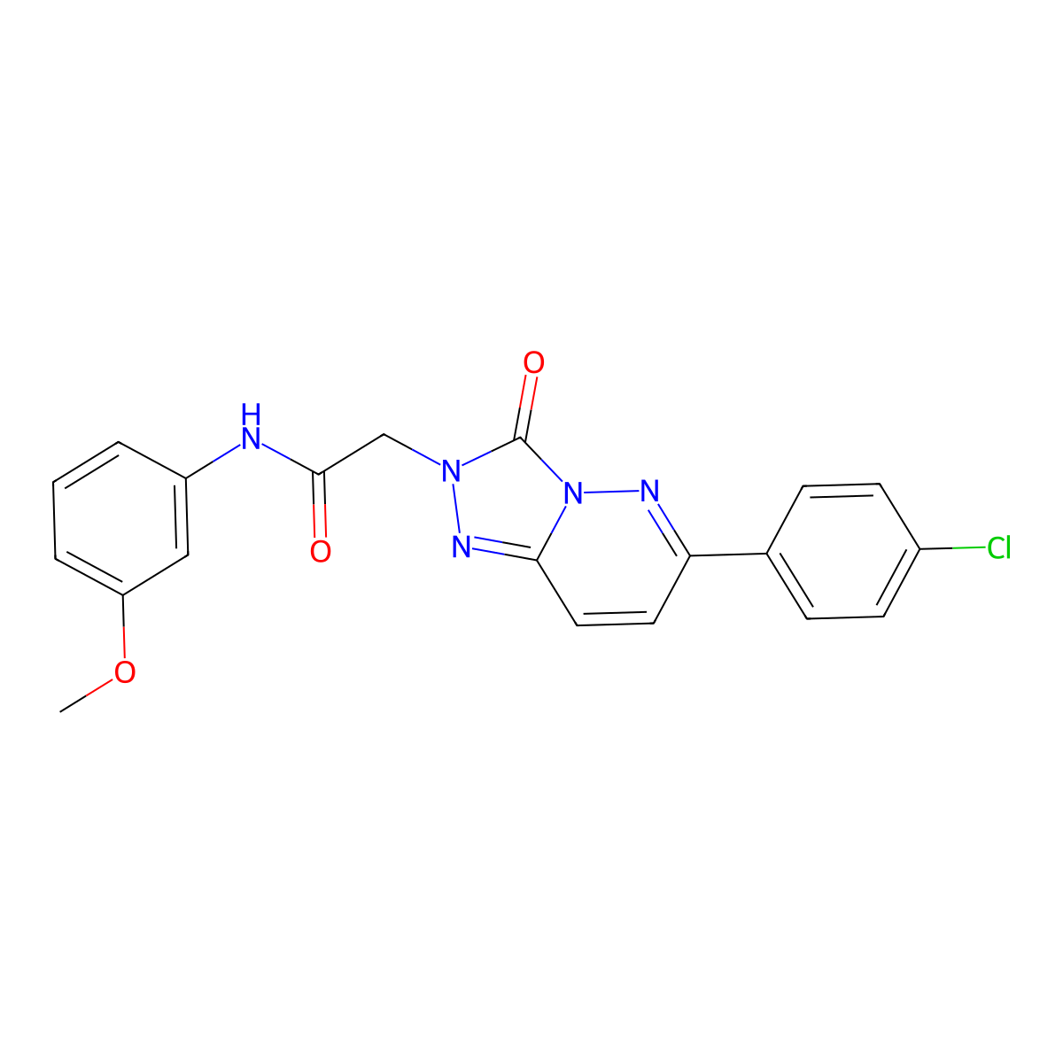 2-[6-(4-chlorophenyl)-3-oxo-[1,2,4]triazolo[4,3-b]pyridazin-2-yl]-N-(3-methoxyphenyl)acetamide molecular structure, CAS 1251635-42-3