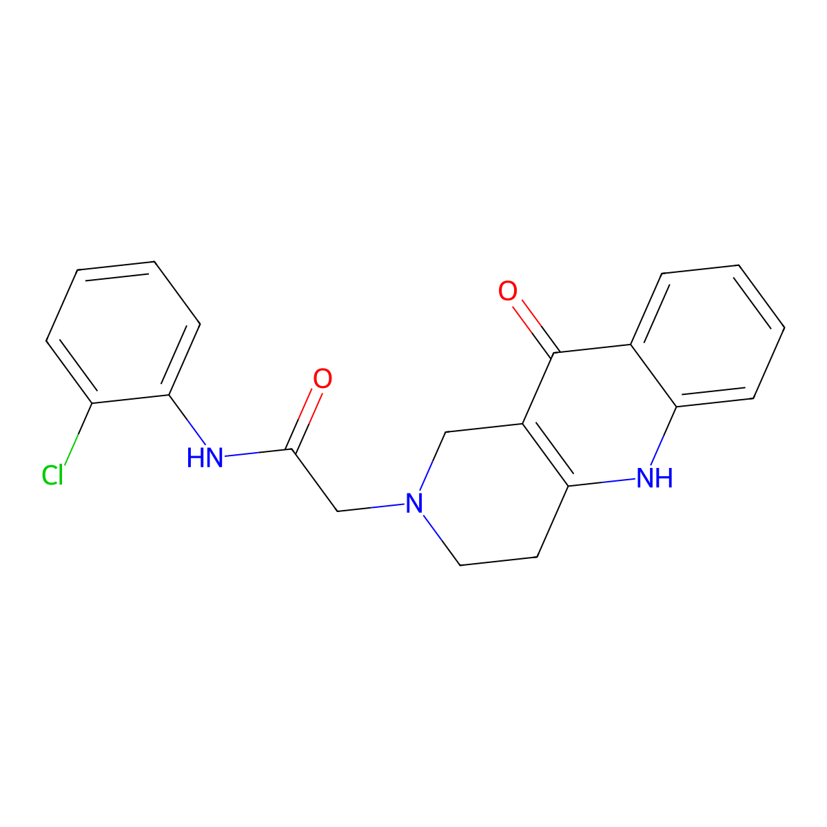 N-(2-chlorophenyl)-2-(10-oxo-3,4,5,10-tetrahydrobenzo[b][1,6]naphthyridin-2(1H)-yl)acetamide molecular structure, CAS 1251635-43-4